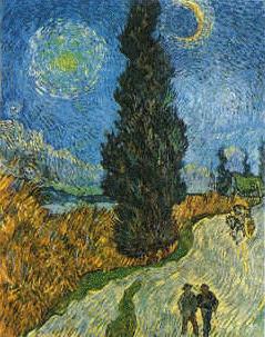 Vincent Van Gogh Road with Cypress and Star Germany oil painting art